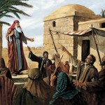 Lehi preaching in Jerusalem